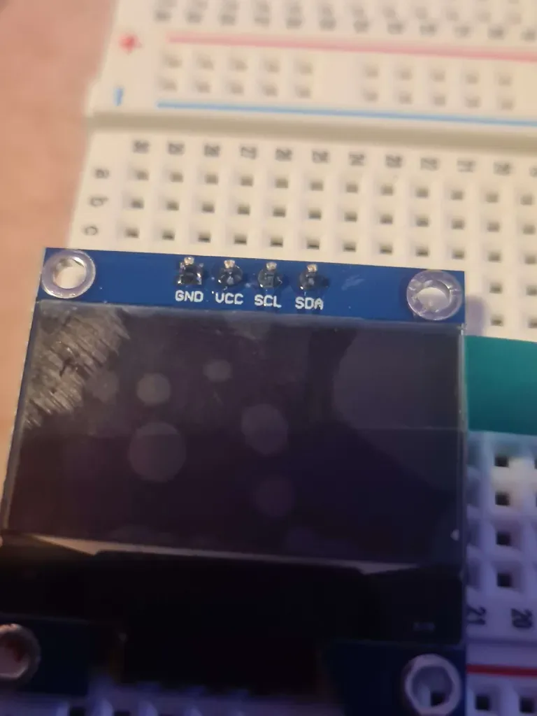 Close-up of the SSD1306 OLED used for EVIL-GOTCHI
